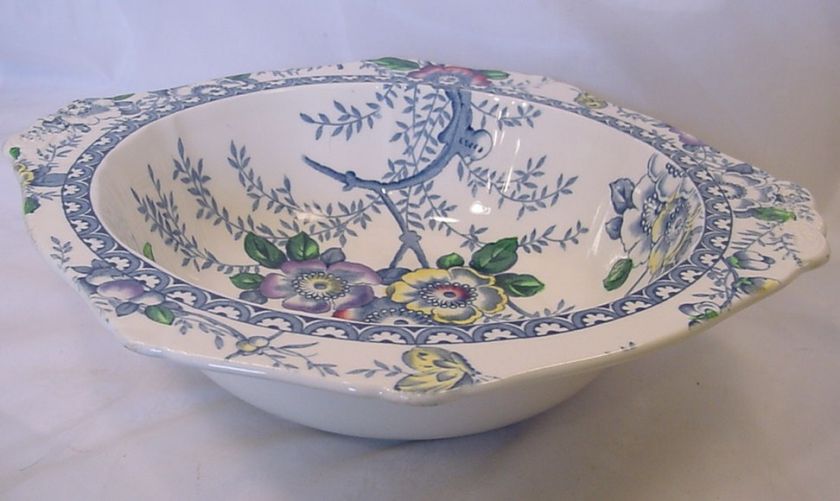 Alfred Meakin Medway Decor Blue Multicolor Round Vegetable Bowl  