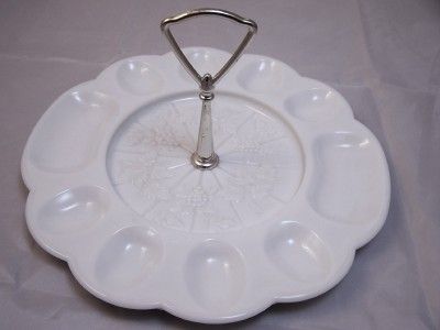 Westmoreland Paneled Panel Grape Deviled Egg Tray 10 in  