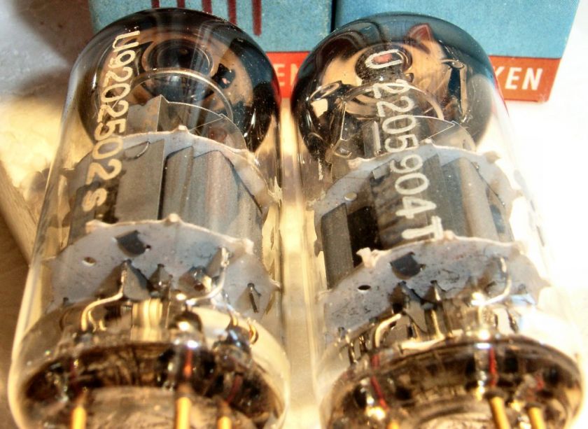   excellent pair E88CC from Telefunken ( CCa 6922 ) Goldpins  