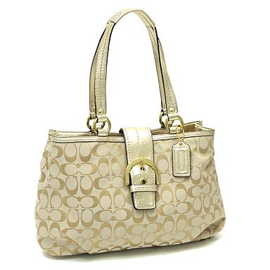 NWT COACH Soho Signature East West Tote Purse F18750  