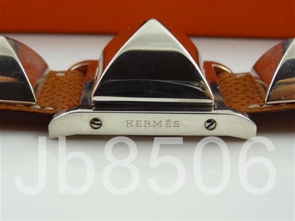 AUTH Hermes MEDOR Sterling silver 925 Ladies Watch  