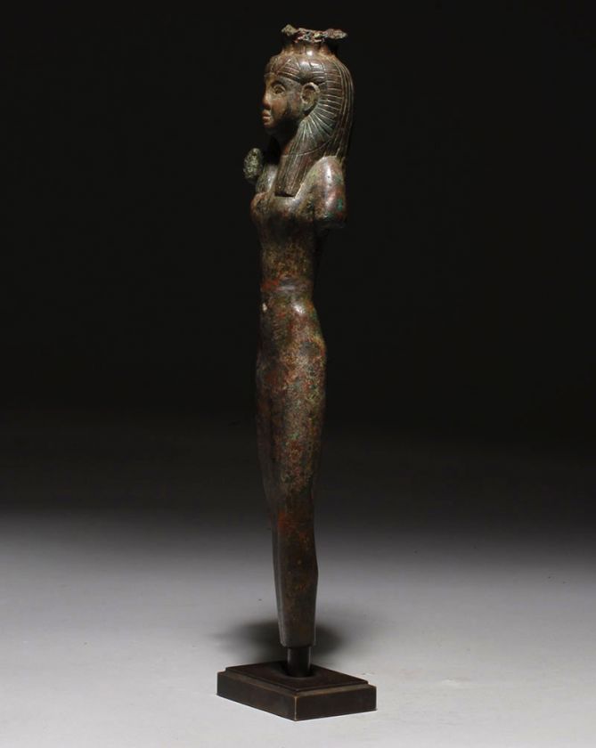 Ancient Egyptian Masterpiece Bronze Isis Statue  