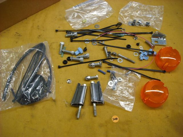 02000 Harley Dyna turn signal parts + chrome mounts lenses hardware 