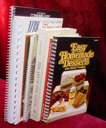 Set of 6 DESSERT COOKBOOKS / Recipe Books Home Cooking  