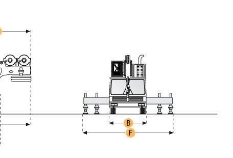   11 8 ft in 3606 mm upper structure tail swing radius 2 8 ft in 863 mm