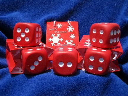 Lot of 4 Dice Stress Relievers w  Bags for BUNCO Player  