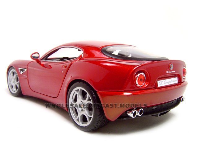 ALFA ROMEO 8C COMPETIZIONE RED 118 DIECAST MODEL CAR  