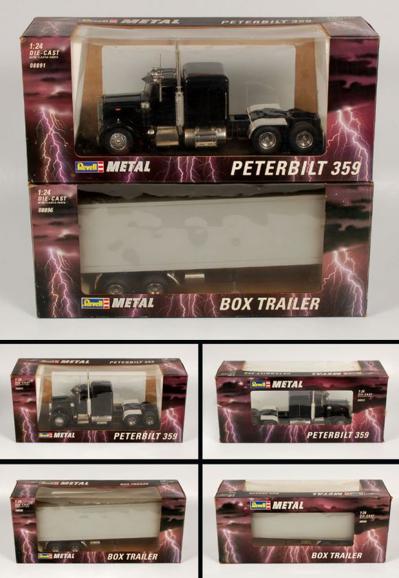 Diecast Peterbilt 359 Semi Cab And Box Trailer Revell 124  