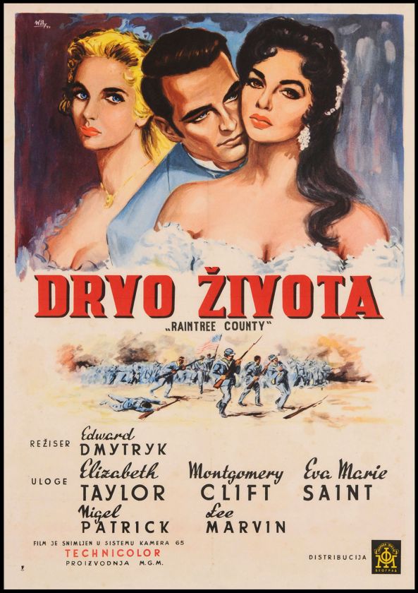 Raintree County Yugoslavian Folded Orig Movie Poster  