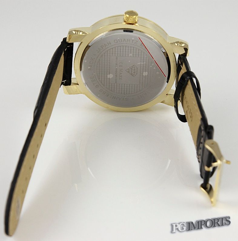 DIAMOND MASTER TECHNO HIP HOP DIAMOND WATCH GOLD ICE  