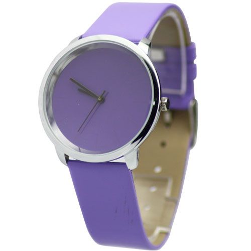 Pure Colors Leatheroid Youngster Boys Girls Quartz Sport Wrist Watch 