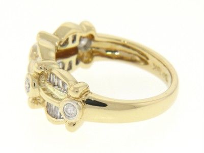 UNIQUE ITALIAN 18K GOLD 1ctw NATURAL DAMOND LADIES RING  