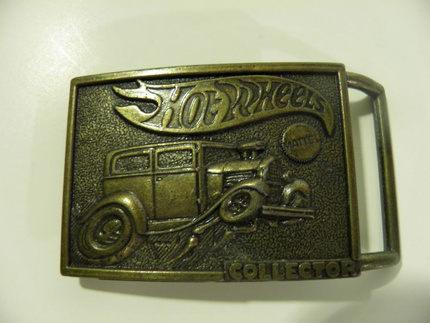 Vintage 1978 Mattel Hot Wheels Car Collector Belt Buckle Metal 2385 