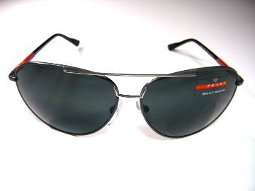 PRADA SUNGLASSES SPS 52L AAG 1A1 MATTE GRAY NEW AUTH  