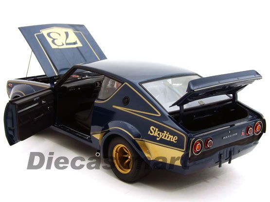 KYOSHO 118 NISSAN SKYLINE 2000 GTR KPGC110 BLUE #73  