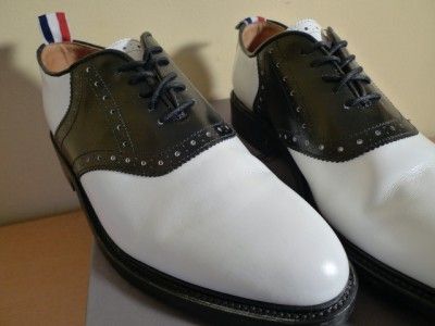 THOM BROWNE S/S 2011 Leather Saddle Oxfords Shoes New Size 10 RARE 