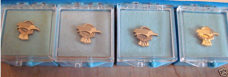 Missouri Pacific MOPAC Years of Service Pins 5 10 20 40  