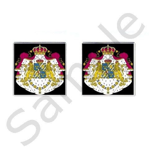 SWEDEN SWEDISH COAT OF ARMS EMBLEM CUFFLINKS  