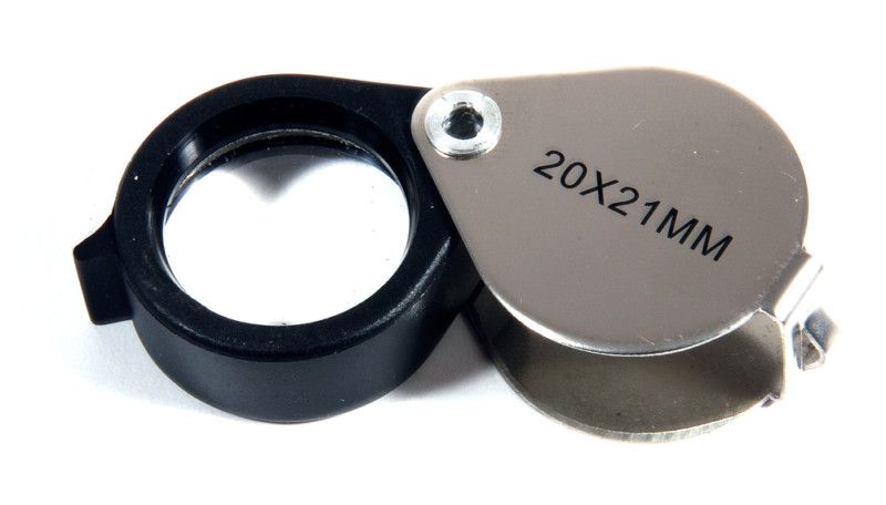 21mm diameter, 20x doublet glass lens Perfect pocket size loupe