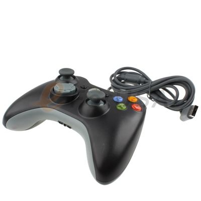 Genuine WIRED USB CONTROLLER   Black   for Xbox 360  