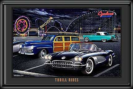 THRILL RIDES 12x18 Electric Art LED Picture in 3 sizes  