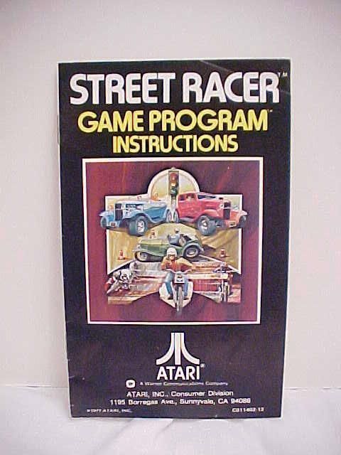 ATARI 2600 STREET RACER. INSTRUCTIONS IF516  