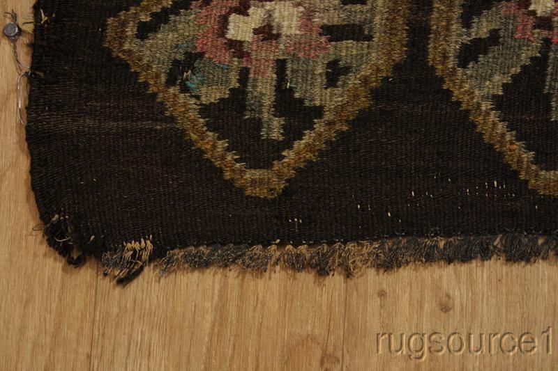 OVERWHELMING BLACK ANTIQUE 7X10 KILIM KELIM SHIRAZ PERSIAN ORIENTAL 