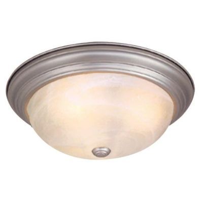 NEW 3 Light Lg Flush Mount Ceiling Lighting Fixture, Brushed Nickel 