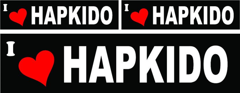 LOVE HAPKIDO bumper windows stickers decals  