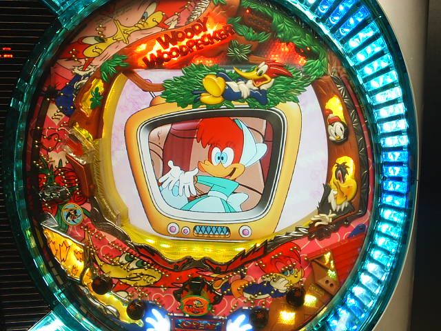   AUTHENTIC PACHINKO PINBALL MACHINE   WOODY WOODPECKER 2   MARUHON