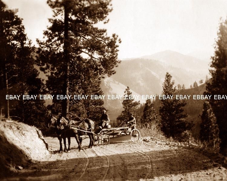 VERY EARLY HORSE DRAWN ROAD GRADER   GRADING CONSTRUCTION PHOTO  