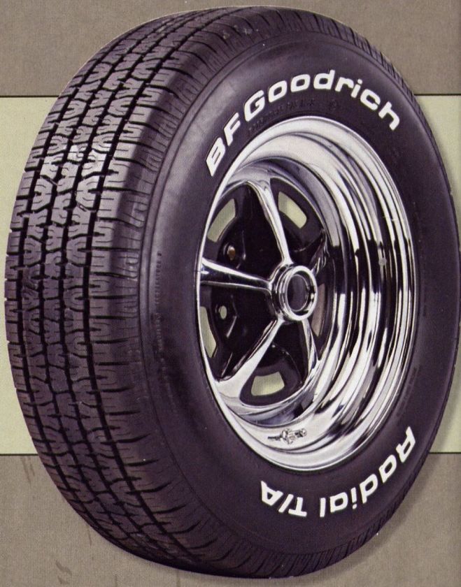 P155/80R15 BFG RADIAL T/A RAISED WHITE LETTER TIRES  