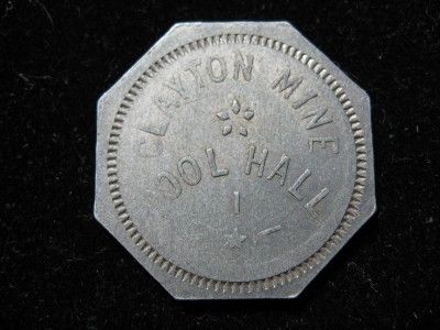 Clayton Mine Pool Hall Erie, Colorado Trade Token  