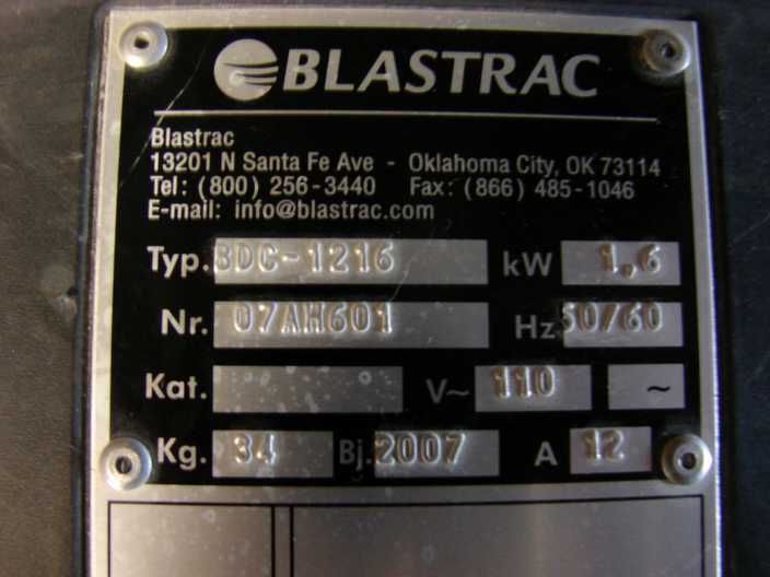 BLASTRAC BDC 1216 concrete dust collector vacuum  