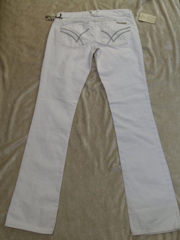 William Rast Sadie straight leg destroyed Jeans size 27 White snow 