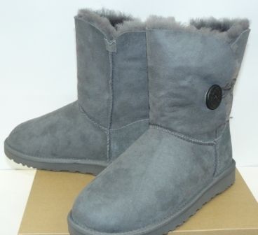 UGG BAILEY BUTTON GREY GRAY BOOTS Womens 5803 NIB  