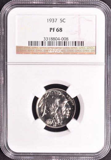 1937 BUFFALO 5C NGC PR 68  