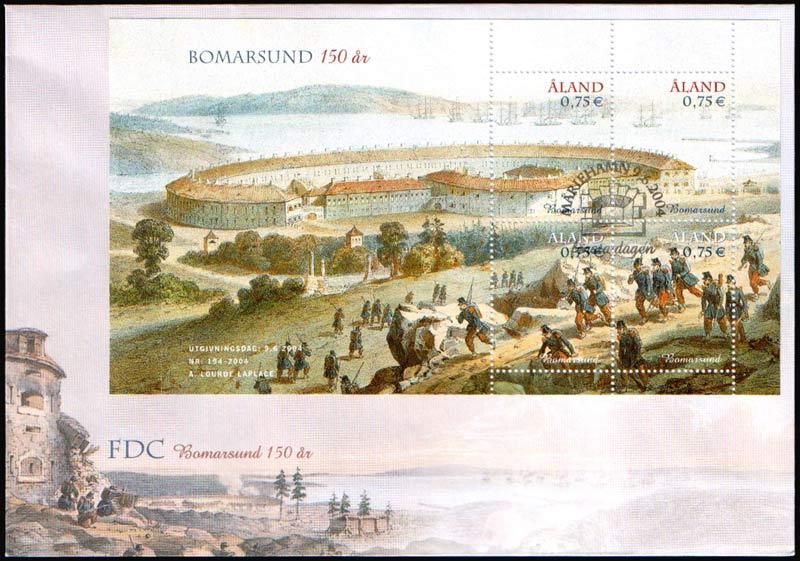 Finland, Aland FDC 2004, Bomarsund 150 years, War  