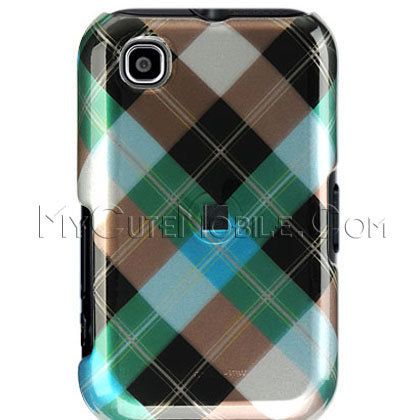 AT&T Nokia Surge 6790 Case Blue Plaid Housing Faceplate  