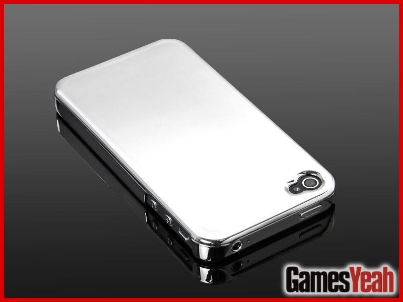 Deluxe Steel Aluminum Chrome Hard Case Cover F iPhone AT&T Verizon 