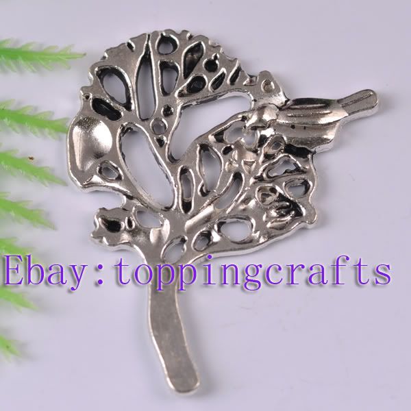 FREE SHIP 10pcs Tibetan Silver Tree Bird Charms TP5738  