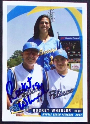 Rocket Wheeler Myrtle Beach Pelicans 2007 Signed Card  