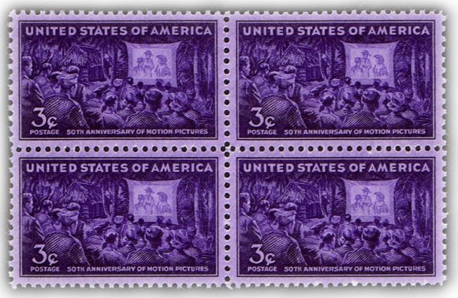 50th Anniv. of Motion Pictures 1944 Postage Stamps  