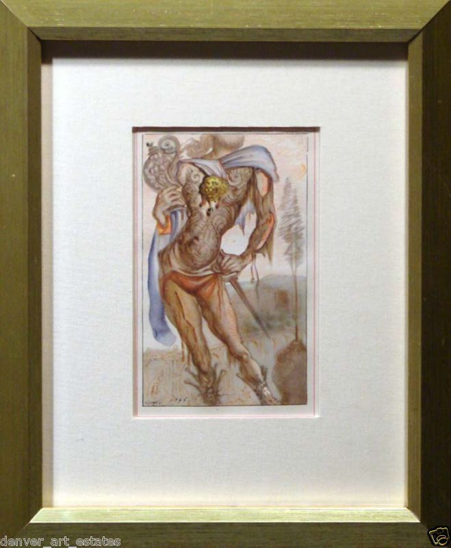   for auction is a fantastic vintage salvador dali illustration from the