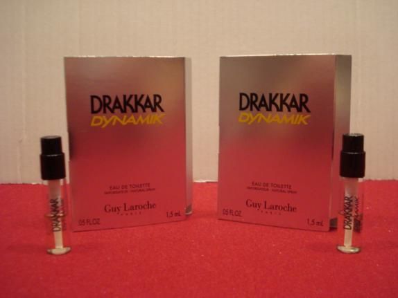   Dynamik by Guy Laroche Vial sample x 2 pcs .05 Fl oz.   1.5 mL