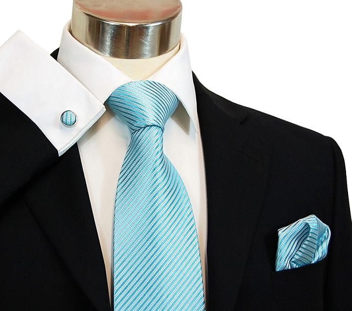 889CH/ NEW TURQUOISE PAUL MALONE TIE SET, EXTRA LONG  