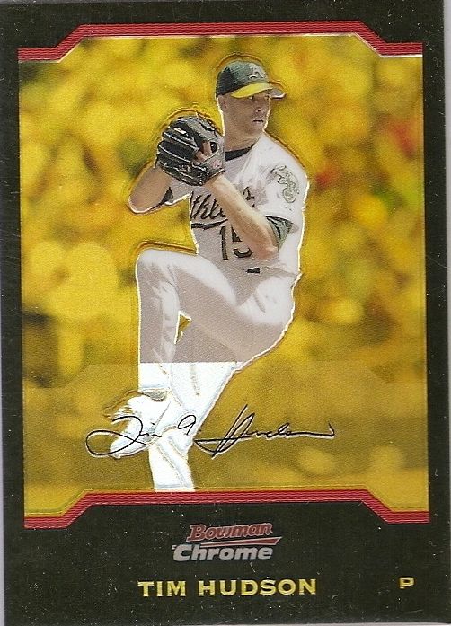 2004 BOWMAN CHROME TIM HUDSON GOLD REFRACTOR 5/50  