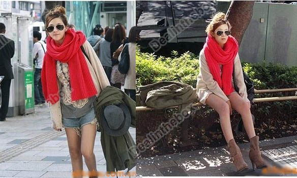   New thick Women favorite star fall han Long Warm knit scarf shawl wrap