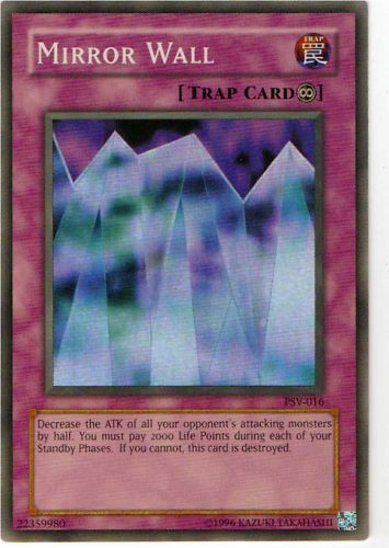 MIRROR WALL, PSV 016, YUGIOH (TRAP CARD)  