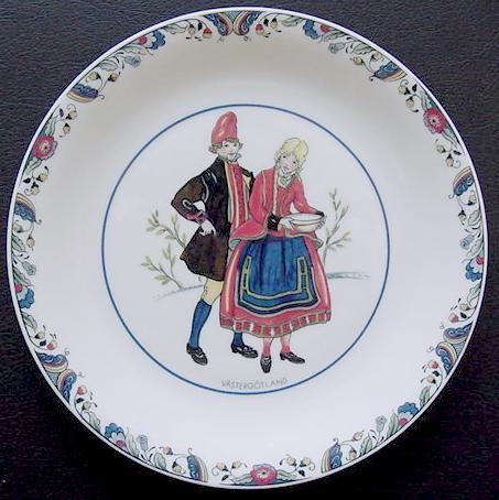 Rorstrand Swedish National Costume Plates 25 provinces  